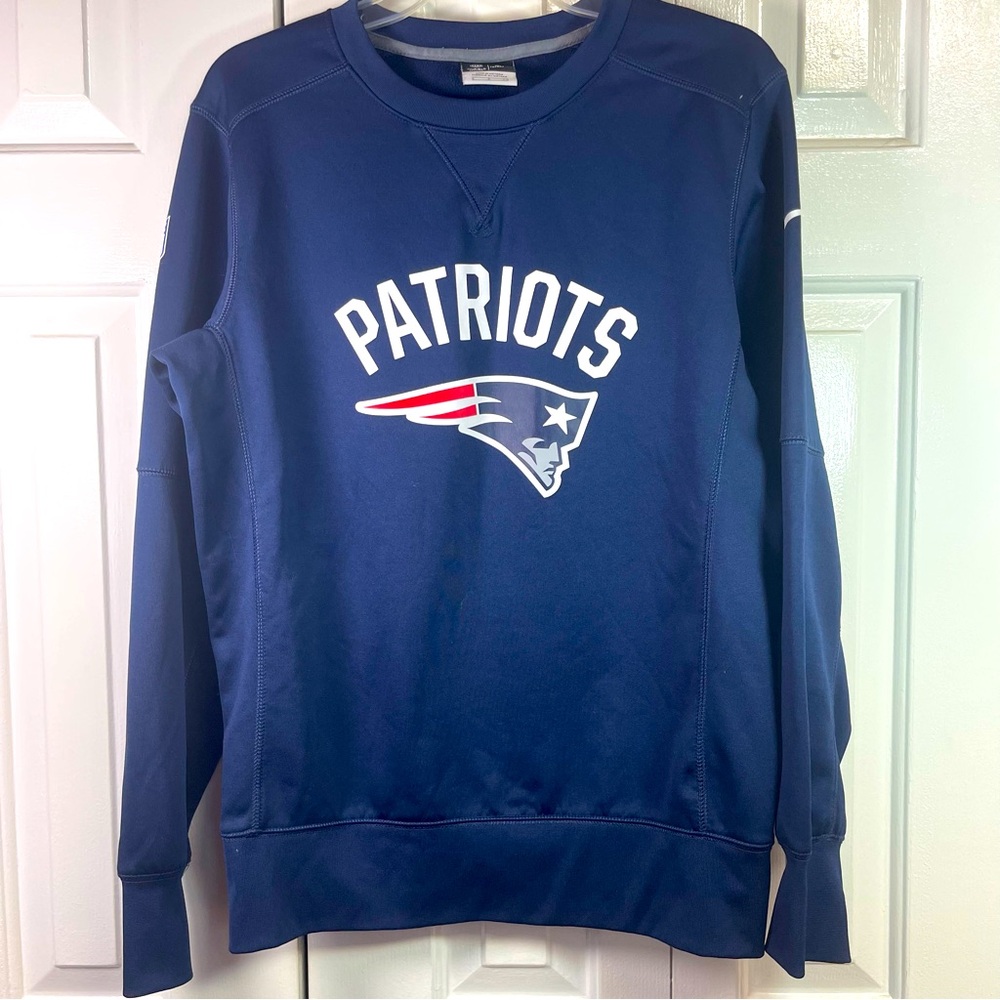 New England Patriots Sweatshirt Mens Sm  Blue Nike On Field Apparel Outdoor R16‎